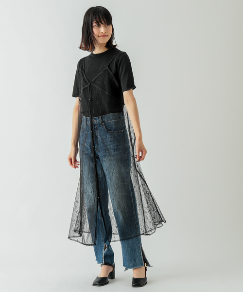 Mystic ミスティック の レースパイピングキャミワンピース ワンピース Wear