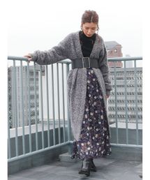 ブークレニットロングカーデ
