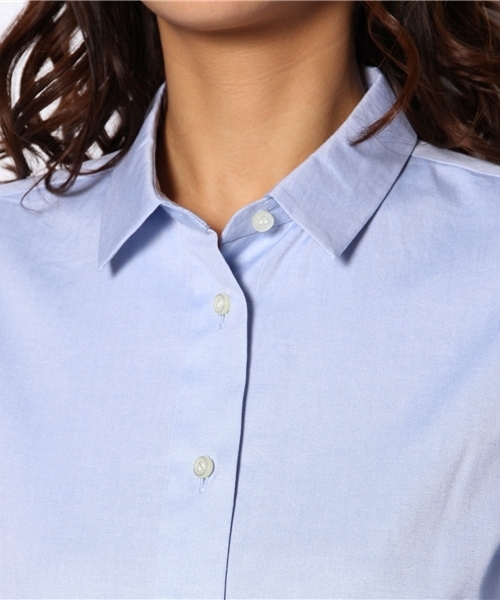 Ray BEAMS（レイビームス）の「Ray BEAMS / ピンオックスレギュラーシャツ（シャツ/ブラウス・レディース・オフホワイト/ライトブルー・0/1）」の6枚目の写真