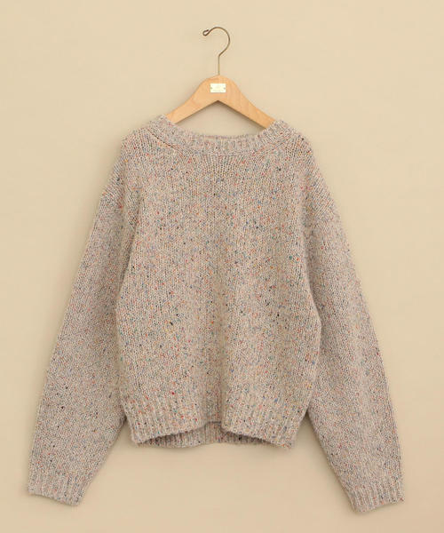 BEAUTY&YOUTH UNITED ARROWS（ビューティーアンドユースユナイテッドアローズ）の「BY∴ ネップヤーンクルーネックニット ◆（ニット/セーター・レディース・モカ/ベージュ/オレンジ・FREE）」の6枚目の写真