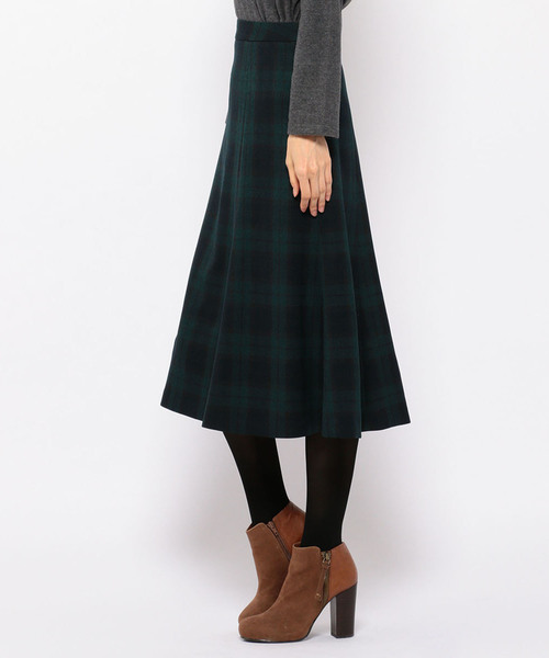 DECOY SINCE 1981（デコイシンスイチキュウハチイチ）の「ウーリッシュスカート（スカート・レディース・ブラック/グリーン・70/64/67）」の5枚目の写真