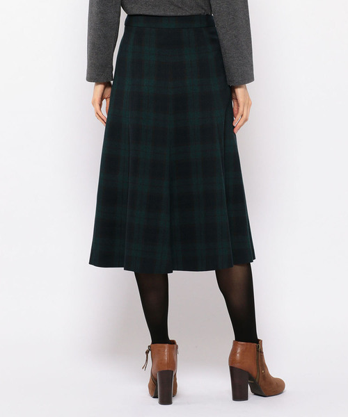 DECOY SINCE 1981（デコイシンスイチキュウハチイチ）の「ウーリッシュスカート（スカート・レディース・ブラック/グリーン・70/64/67）」の6枚目の写真