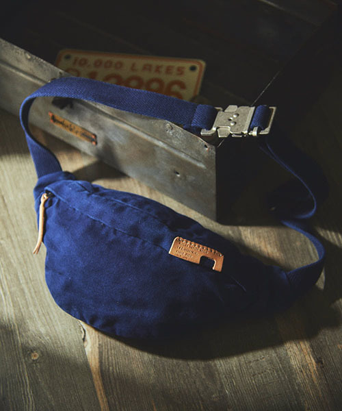 Butler Verner Sails（バトラーヴァーナーセイルス）の「【Butler Verner Sails】反応染めヒップバッグ（ボディバッグ/ウエストポーチ・レディース・ブラック/ネイビー/グリーン/キャメル・FREE）」の2枚目の写真