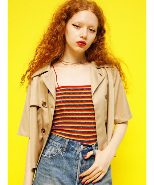 jouetie(ジュエティ)の「ダブルボタンブラウス(シャツ/ブラウス・レディース・ベージュ/レッド/その他1・MEDIUM)」の4枚目の写真