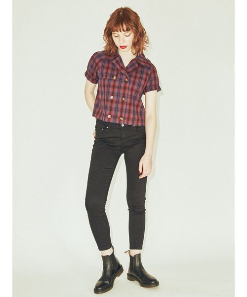 jouetie(ジュエティ)の「ダブルボタンブラウス(シャツ/ブラウス・レディース・ベージュ/レッド/その他1・MEDIUM)」の7枚目の写真