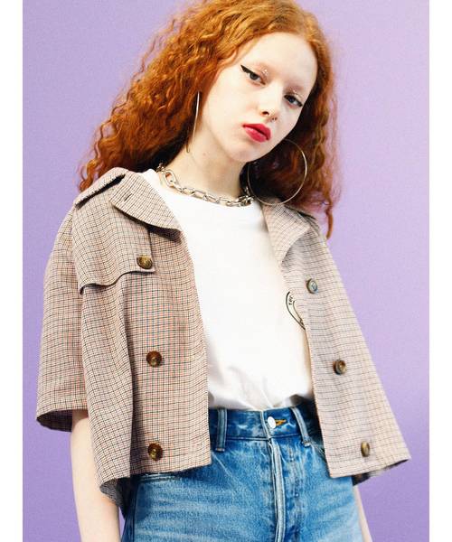 jouetie(ジュエティ)の「ダブルボタンブラウス(シャツ/ブラウス・レディース・ベージュ/レッド/その他1・MEDIUM)」の9枚目の写真