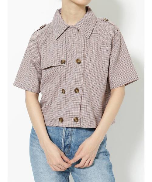 jouetie(ジュエティ)の「ダブルボタンブラウス(シャツ/ブラウス・レディース・ベージュ/レッド/その他1・MEDIUM)」の12枚目の写真