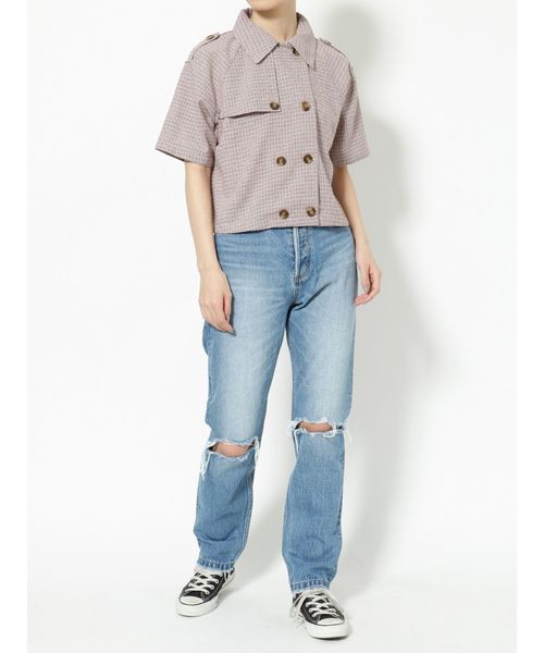 jouetie(ジュエティ)の「ダブルボタンブラウス(シャツ/ブラウス・レディース・ベージュ/レッド/その他1・MEDIUM)」の13枚目の写真