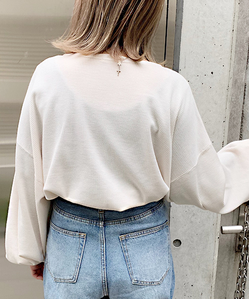 apres jour(アプレジュール)の「FRAMBOISE刺繍ワッフル【ZOZOTOWN限定アイテム】(Tシャツ/カットソー・レディース・ラベンダー/ライトベージュ/アイボリー/ブラック・フリー)」の10枚目の写真