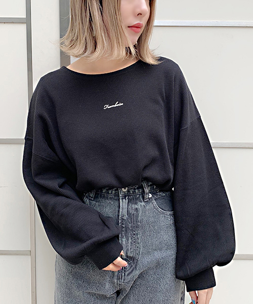 apres jour(アプレジュール)の「FRAMBOISE刺繍ワッフル【ZOZOTOWN限定アイテム】(Tシャツ/カットソー・レディース・ラベンダー/ライトベージュ/アイボリー/ブラック・フリー)」の12枚目の写真