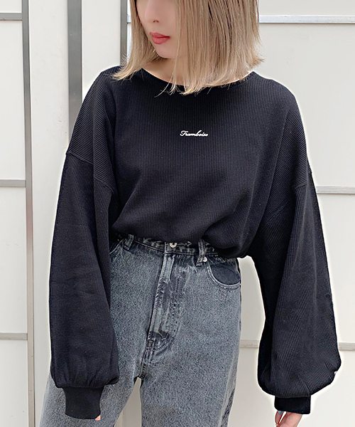 apres jour(アプレジュール)の「FRAMBOISE刺繍ワッフル【ZOZOTOWN限定アイテム】(Tシャツ/カットソー・レディース・ラベンダー/ライトベージュ/アイボリー/ブラック・フリー)」の13枚目の写真