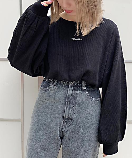 apres jour(アプレジュール)の「FRAMBOISE刺繍ワッフル【ZOZOTOWN限定アイテム】(Tシャツ/カットソー・レディース・ラベンダー/ライトベージュ/アイボリー/ブラック・フリー)」の14枚目の写真