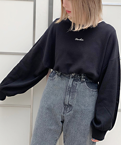 apres jour(アプレジュール)の「FRAMBOISE刺繍ワッフル【ZOZOTOWN限定アイテム】(Tシャツ/カットソー・レディース・ラベンダー/ライトベージュ/アイボリー/ブラック・フリー)」の15枚目の写真