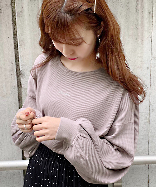 apres jour(アプレジュール)の「FRAMBOISE刺繍ワッフル【ZOZOTOWN限定アイテム】(Tシャツ/カットソー・レディース・ラベンダー/ライトベージュ/アイボリー/ブラック・フリー)」の21枚目の写真