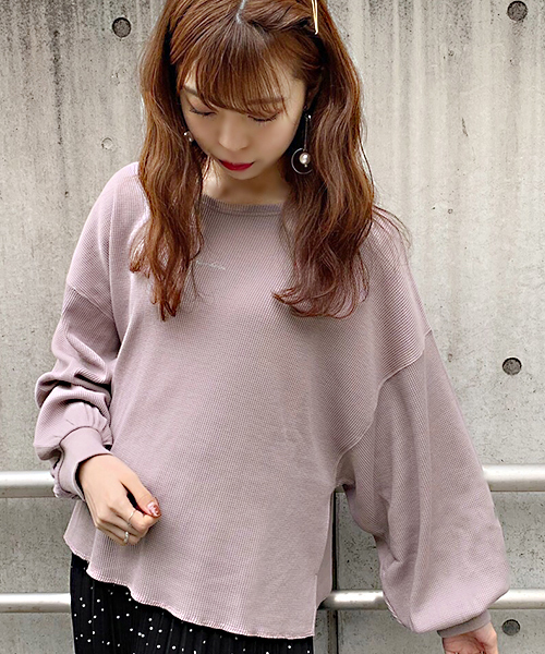 apres jour(アプレジュール)の「FRAMBOISE刺繍ワッフル【ZOZOTOWN限定アイテム】(Tシャツ/カットソー・レディース・ラベンダー/ライトベージュ/アイボリー/ブラック・フリー)」の22枚目の写真