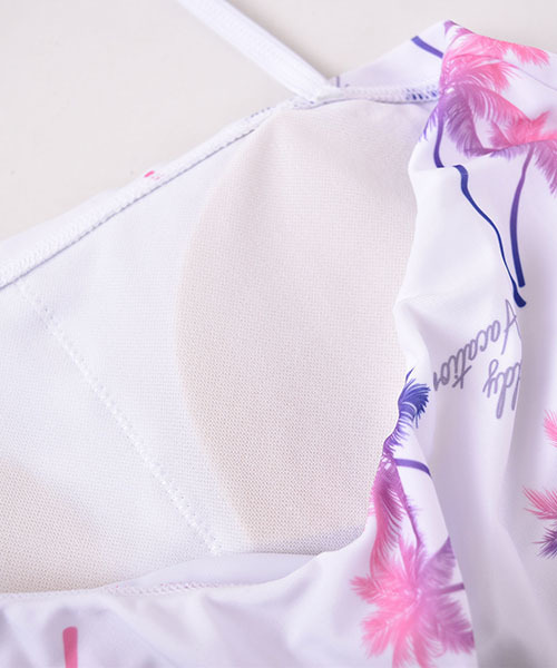 ZIDDY（ジディ）の「ZIDDY/ヤシの木柄スイムウェア4点セット 水着（スイムグッズ・キッズ・レッド/ホワイト・140/150/160）」の8枚目の写真