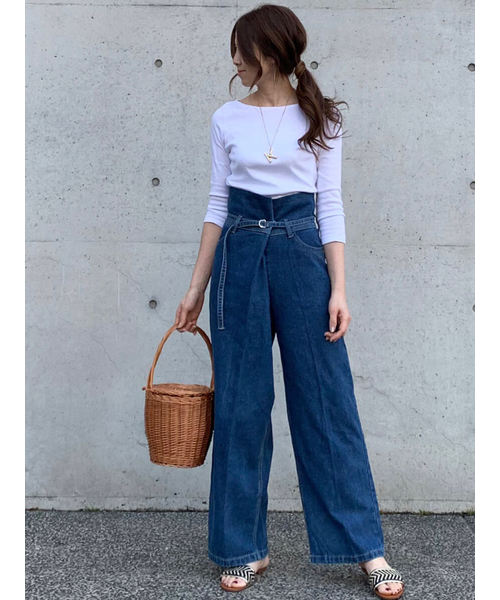 Day and Grade（デイアンドグレイド）の「ハイウエストボタンデザインデニム（デニムパンツ・レディース・インディゴブルー・S/M）」の5枚目の写真