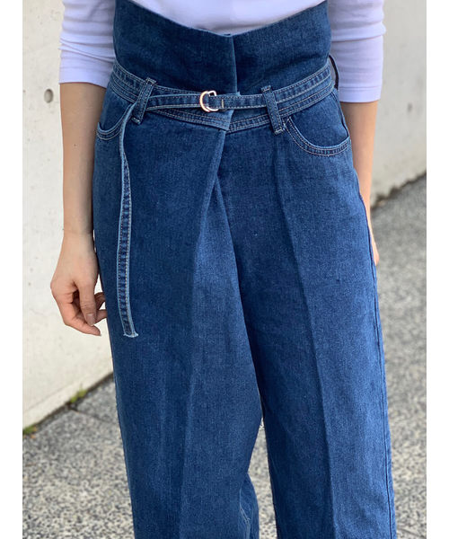 Day and Grade（デイアンドグレイド）の「ハイウエストボタンデザインデニム（デニムパンツ・レディース・インディゴブルー・S/M）」の7枚目の写真