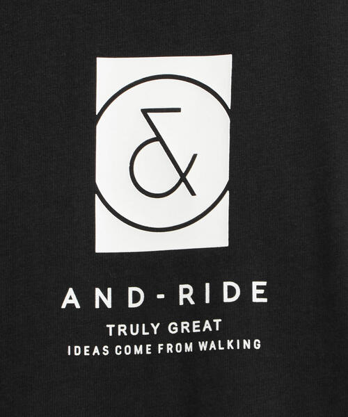 green label relaxing（グリーンレーベルリラクシング）の「[アンドライド] SC AND-RIDE ロゴプリント クルーネック 半袖 Tシャツ（Tシャツ/カットソー・メンズ・ブラック/ホワイト・LARGE/SMALL/MEDIUM）」の7枚目の写真