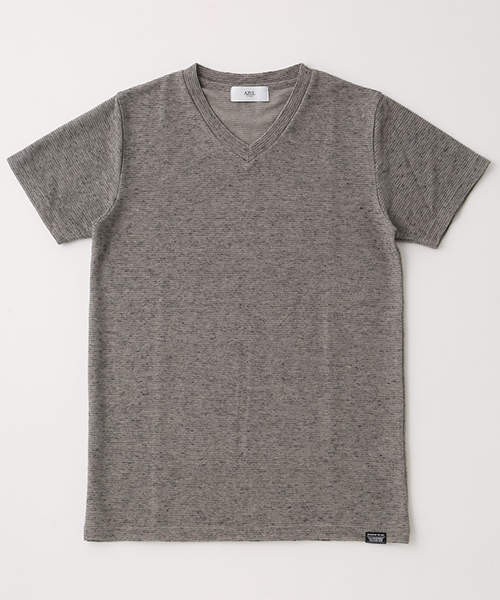 AZUL by moussy(アズールバイマウジー)の「UNEVEN MATERIAL T-SHIRTS / UNEVEN MATERIALTシャツ(Tシャツ/カットソー・メンズ・ホワイト/ブラック/杢グレー・SMALL/MEDIUM/LARGE/X-LARGE/X-SMALL)」の3枚目の写真