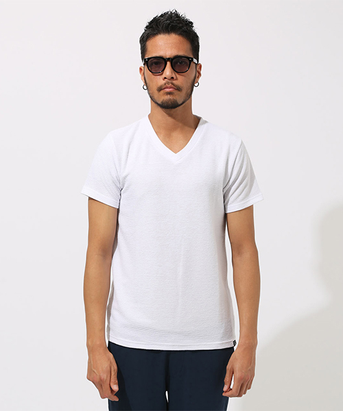 AZUL by moussy(アズールバイマウジー)の「UNEVEN MATERIAL T-SHIRTS / UNEVEN MATERIALTシャツ(Tシャツ/カットソー・メンズ・ホワイト/ブラック/杢グレー・SMALL/MEDIUM/LARGE/X-LARGE/X-SMALL)」の17枚目の写真