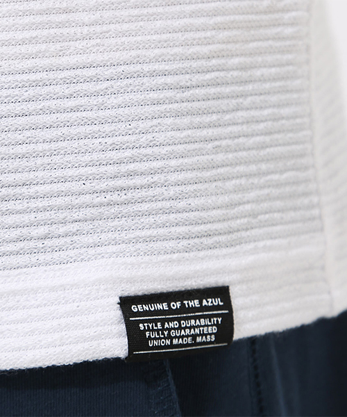 AZUL by moussy(アズールバイマウジー)の「UNEVEN MATERIAL T-SHIRTS / UNEVEN MATERIALTシャツ(Tシャツ/カットソー・メンズ・ホワイト/ブラック/杢グレー・SMALL/MEDIUM/LARGE/X-LARGE/X-SMALL)」の7枚目の写真