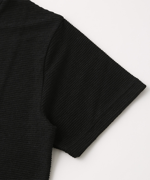AZUL by moussy(アズールバイマウジー)の「UNEVEN MATERIAL T-SHIRTS / UNEVEN MATERIALTシャツ(Tシャツ/カットソー・メンズ・ホワイト/ブラック/杢グレー・SMALL/MEDIUM/LARGE/X-LARGE/X-SMALL)」の18枚目の写真