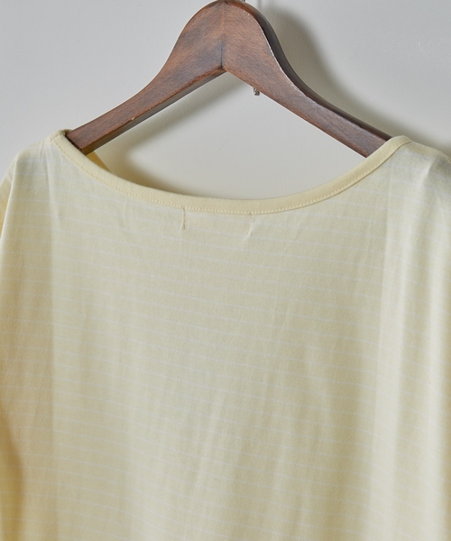 cepo（セポ）の「アシメネックボーダーショートスリーブ（Tシャツ/カットソー・レディース・ピンク系その他3/イエロー系その他3/ネイビー/ベージュ系その他3・M）」の11枚目の写真