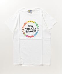 【NYC SUBWAY LINE】(UN)プリント Tシャツ