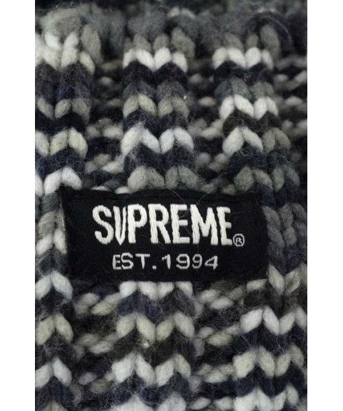 Supreme グレー・ホワイト グラデーション ニット