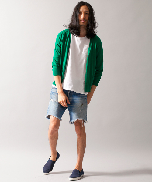 BEAUTY&YOUTH UNITED ARROWS(ビューティーアンドユースユナイテッドアローズ)の「【WEB限定】by ∴ カラー シェルボタン Vカーディガン 7SL ◆(カーディガン/ボレロ・メンズ・グレー/ケリー/ネイビー/ピンク・SMALL/MEDIUM/LARGE)」の10枚目の写真