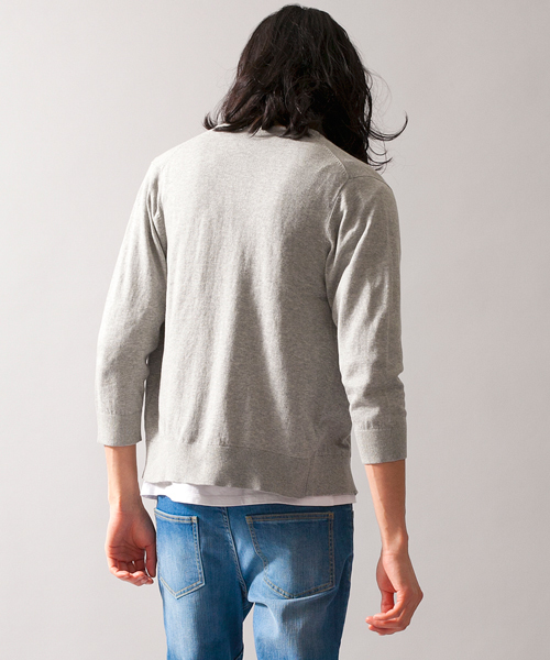BEAUTY&YOUTH UNITED ARROWS(ビューティーアンドユースユナイテッドアローズ)の「【WEB限定】by ∴ カラー シェルボタン Vカーディガン 7SL ◆(カーディガン/ボレロ・メンズ・グレー/ケリー/ネイビー/ピンク・SMALL/MEDIUM/LARGE)」の13枚目の写真