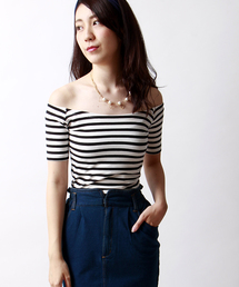 WEGO | WEGO/オフショルクロップドTシャツ(Tシャツ/カットソー)