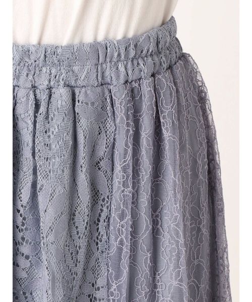 Ungrid(アングリッド)の「パッチワークレースマキシスカート(スカート・レディース・ブラック/オフホワイト・FREE)」の8枚目の写真