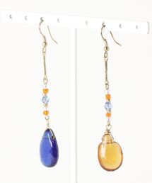 【チャイハネ】ドロップガラスビーズピアス