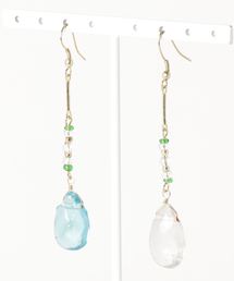 【チャイハネ】ドロップガラスビーズピアス