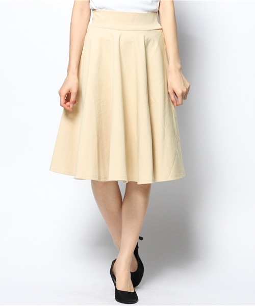 mystic（ミスティック）の「ポンチフレアースカート（スカート・レディース・ベージュ/ブラック/オフホワイト・ﾌﾘ-）」の7枚目の写真