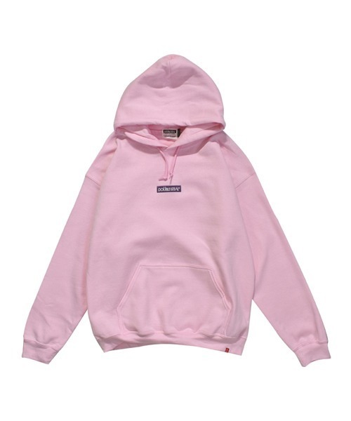 DOUBLE STEAL（ダブルスティール）の「Embroidery Box 裏起毛パーカー（パーカー・メンズ・ライトピンク/サンドベージュ/ライトグリーン/インディゴブルー/パープル/ダークグリーン・LARGE/X-LARGE/MEDIUM）」の6枚目の写真