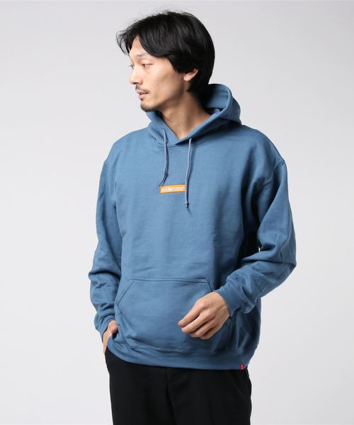 DOUBLE STEAL（ダブルスティール）の「Embroidery Box 裏起毛パーカー（パーカー・メンズ・ライトピンク/サンドベージュ/ライトグリーン/インディゴブルー/パープル/ダークグリーン・LARGE/X-LARGE/MEDIUM）」の20枚目の写真