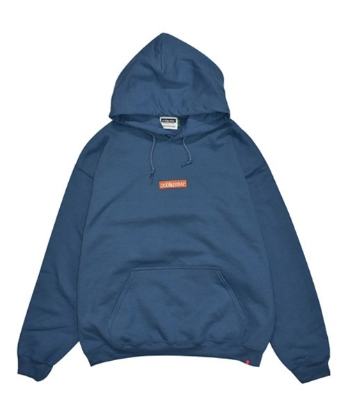 DOUBLE STEAL（ダブルスティール）の「Embroidery Box 裏起毛パーカー（パーカー・メンズ・ライトピンク/サンドベージュ/ライトグリーン/インディゴブルー/パープル/ダークグリーン・LARGE/X-LARGE/MEDIUM）」の16枚目の写真