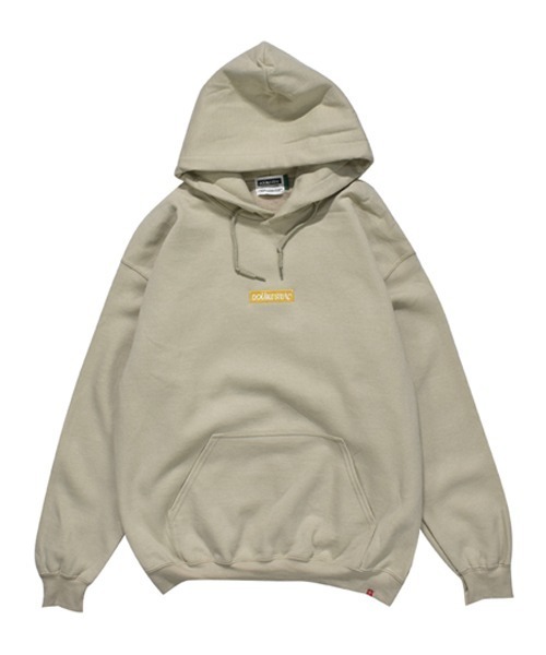 DOUBLE STEAL（ダブルスティール）の「Embroidery Box 裏起毛パーカー（パーカー・メンズ・ライトピンク/サンドベージュ/ライトグリーン/インディゴブルー/パープル/ダークグリーン・LARGE/X-LARGE/MEDIUM）」の18枚目の写真