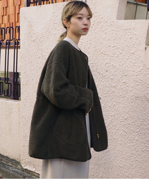 tiptop | <pocket>【ZOZO限定アイテム】パイピングボアブルゾン(その他アウター)