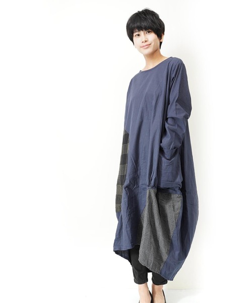 セール 格子 ピンチェック 綿麻クロス パッチワークｏｐ ｌｃ ワンピース おしゃれスタ オシャレスタ のファッション通販 Zozotown