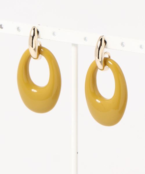 LOWRYS FARM（ローリーズファーム）の「メッキ＊ジュシピアス　859270（ピアス（両耳用）・レディース・ブラウン/カーキ/アイボリー・FREE）」の3枚目の写真