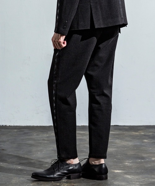CDM BY CARPEDIEM(シーディーエムバイカルペディエム)の「CDM BY CARPEDIEM(シーディーエム バイ カルペディエム)サイドラインパンツ(その他パンツ・メンズ・ブラック×グレー・S/M/L/XL)」の12枚目の写真
