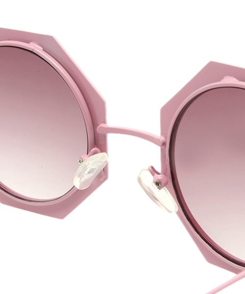 WEGO（ウィゴー）の「WEGO/オクタゴンサングラス（サングラス・レディース・ピンク/ホワイト/ブラック・FREE）」の8枚目の写真