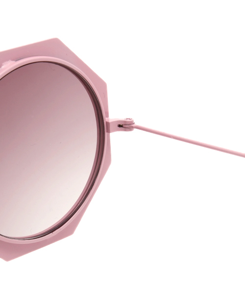 WEGO（ウィゴー）の「WEGO/オクタゴンサングラス（サングラス・レディース・ピンク/ホワイト/ブラック・FREE）」の9枚目の写真