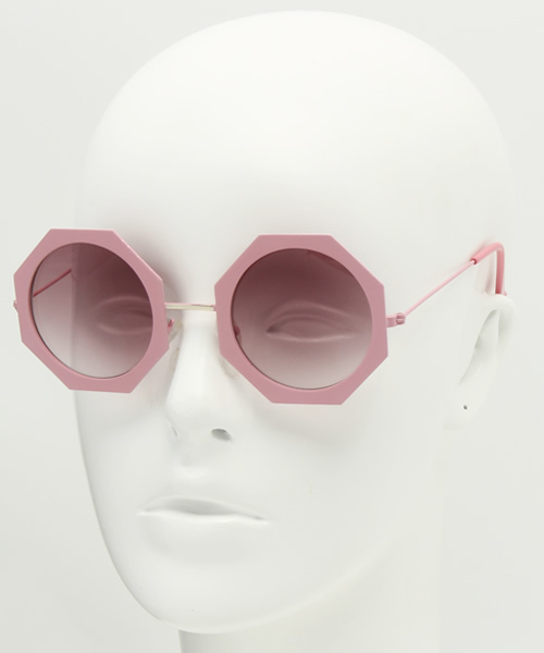 WEGO（ウィゴー）の「WEGO/オクタゴンサングラス（サングラス・レディース・ピンク/ホワイト/ブラック・FREE）」の12枚目の写真