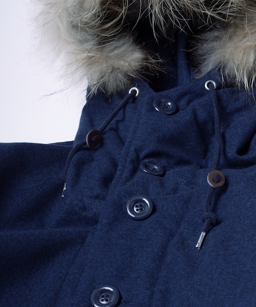 rehacer(レアセル)の「Brush Militaly Long Coat(モッズコート・メンズ・ブラック/ネイビー・LARGE/MEDIUM/SMALL)」の12枚目の写真