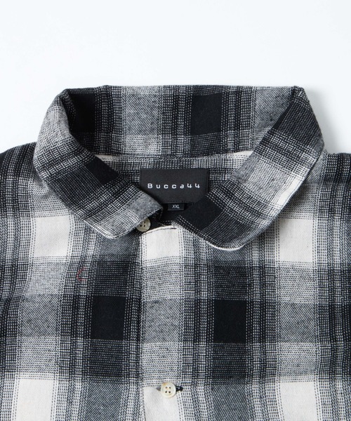 BUCCA 44（ブッカフォーティーフォー）の「【BUCCA 44】オンブレチェックオープンカラーシャツ（シャツ/ブラウス・メンズ・グレー系その他2/レッド系その他2・MEDIUM/LARGE/X-LARGE/XX-LARGE/XXX-LARGE）」の5枚目の写真